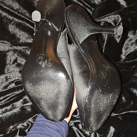 BCBGMaxAzria Black Peep-Toe Heels - Picture 5 of 5